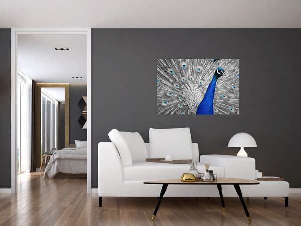Slika - plavi paun (90x60 cm)