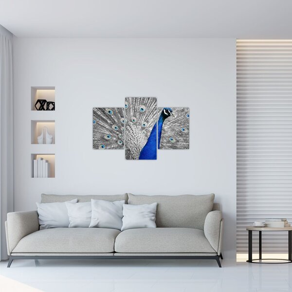 Slika - plavi paun (90x60 cm)