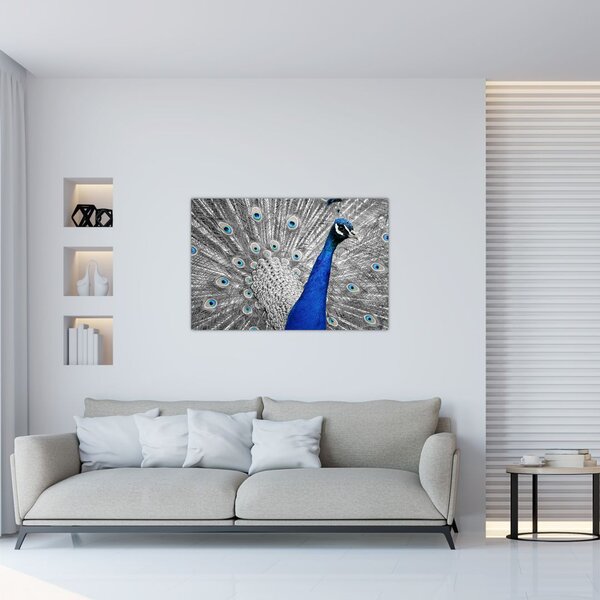 Slika - plavi paun (90x60 cm)