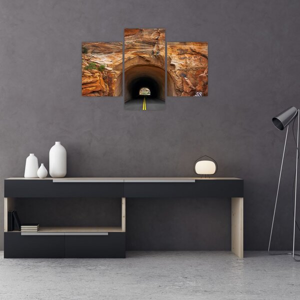Slika - tunel u stijeni (90x60 cm)
