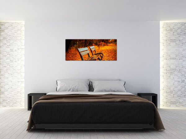 Slika klupe u jesen (120x50 cm)