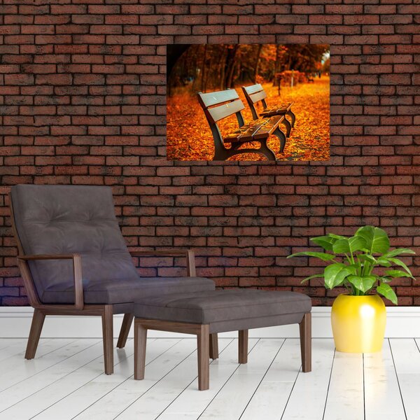 Slika klupe u jesen (70x50 cm)