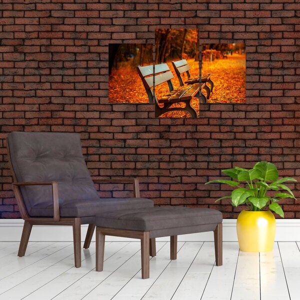 Slika klupe u jesen (90x60 cm)