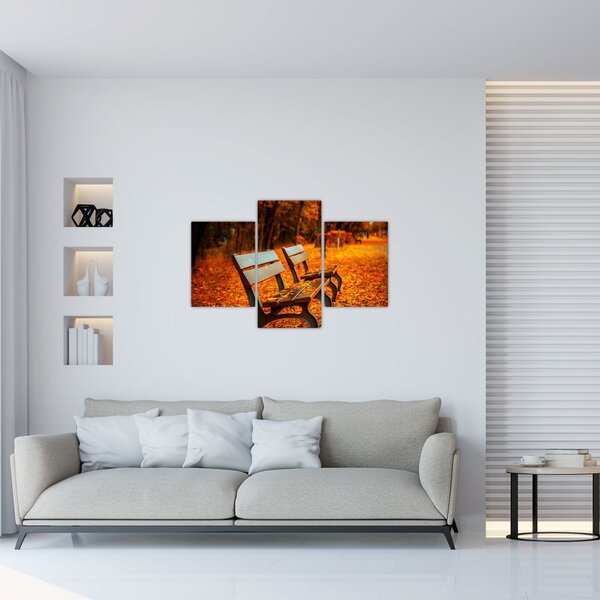 Slika klupe u jesen (90x60 cm)