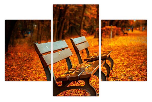 Slika klupe u jesen (90x60 cm)