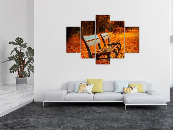 Slika klupe u jesen (150x105 cm)