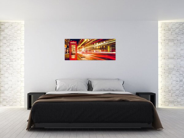 Slika - crvena telefonska kutija (120x50 cm)