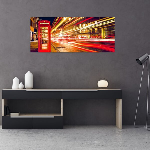 Slika - crvena telefonska kutija (120x50 cm)