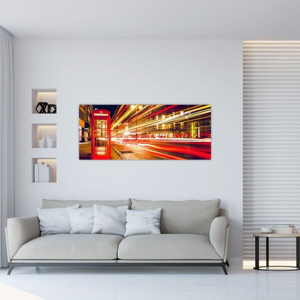 Slika - crvena telefonska kutija (120x50 cm)