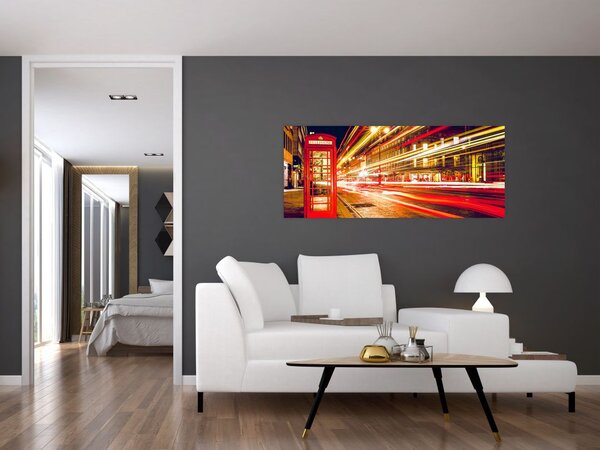Slika - crvena telefonska kutija (120x50 cm)