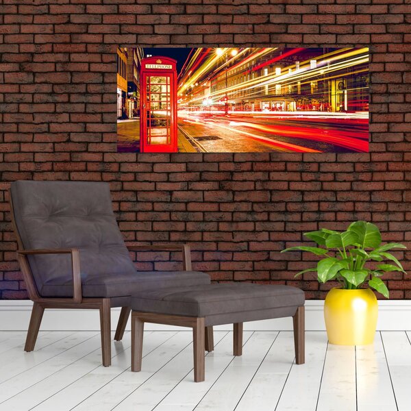 Slika - crvena telefonska kutija (120x50 cm)