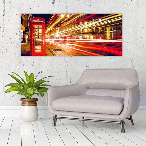 Slika - crvena telefonska kutija (120x50 cm)