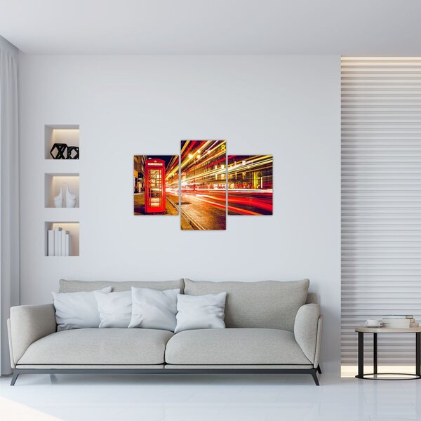 Slika - crvena telefonska kutija (90x60 cm)