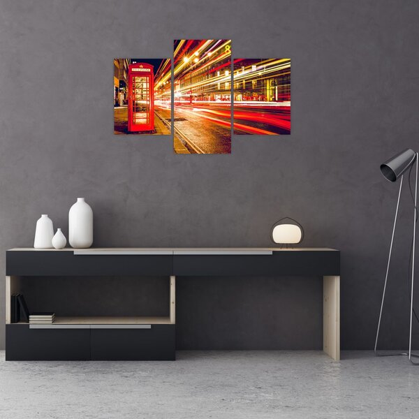 Slika - crvena telefonska kutija (90x60 cm)