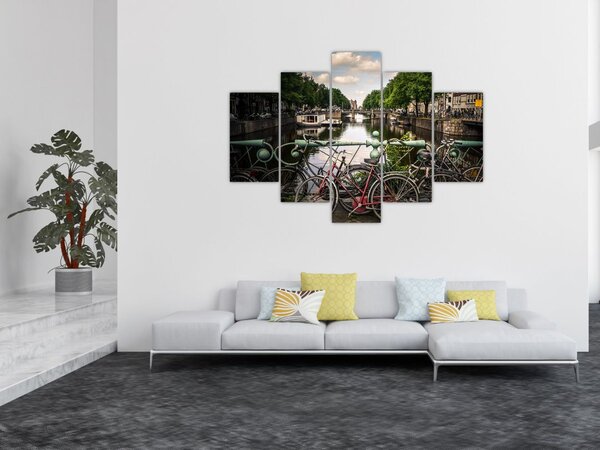 Slika bicikla u gradu (150x105 cm)