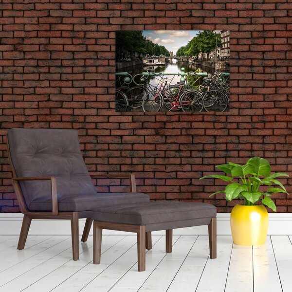 Slika bicikla u gradu (70x50 cm)