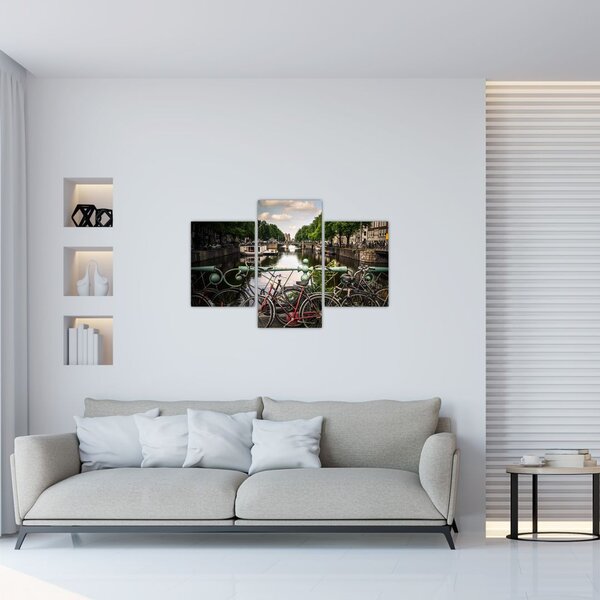 Slika bicikla u gradu (90x60 cm)