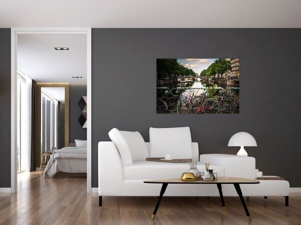 Slika bicikla u gradu (90x60 cm)