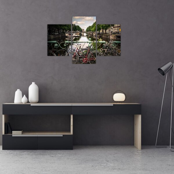Slika bicikla u gradu (90x60 cm)