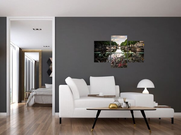 Slika bicikla u gradu (90x60 cm)