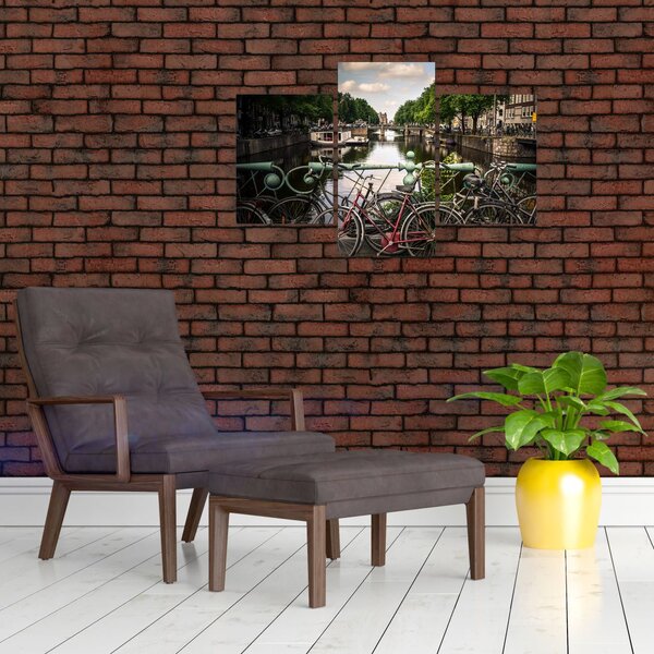 Slika bicikla u gradu (90x60 cm)
