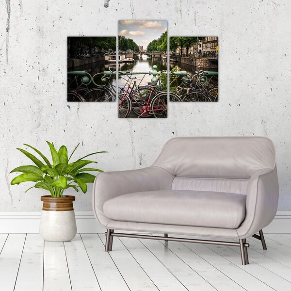 Slika bicikla u gradu (90x60 cm)
