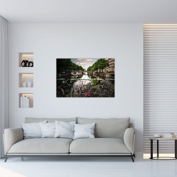 Slika bicikla u gradu (90x60 cm)