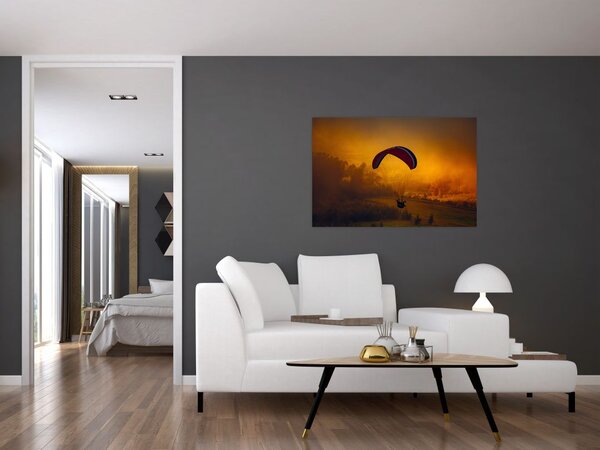 Slika padobranca pri zalasku sunca (90x60 cm)