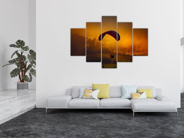 Slika padobranca pri zalasku sunca (150x105 cm)