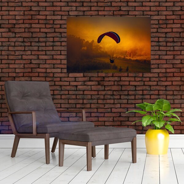 Slika padobranca pri zalasku sunca (90x60 cm)