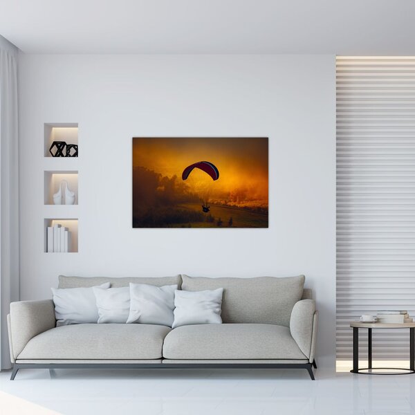 Slika padobranca pri zalasku sunca (90x60 cm)