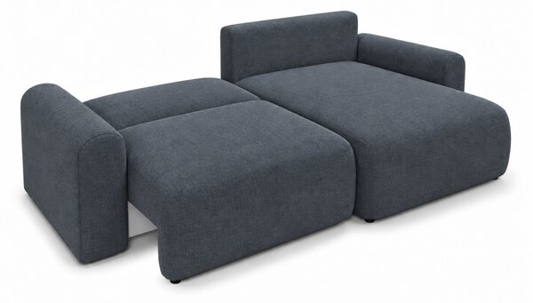 Razvlačiva obostrana sjedeća garnitura u obliku slova L NORDEN PAROS 250x140 cm, tamno siva