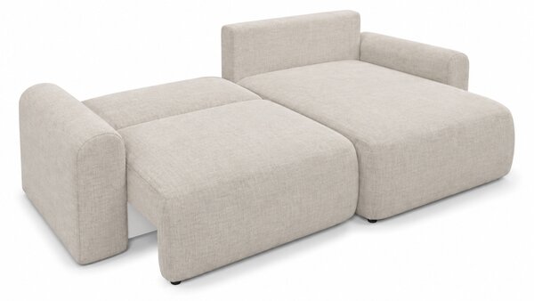 Razvlačna dvostrana kutna garnitura u L NORDEN PAROS 250x140 cm, krem