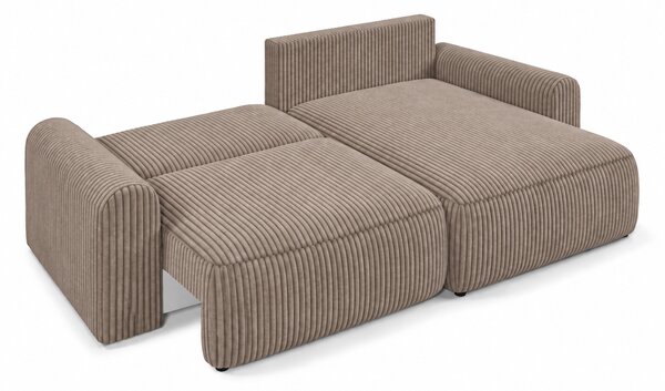 Rasklopivi dvosmjerni kutni kauč NORDEN TILIA 250x140 cm, svijetlo smeđa