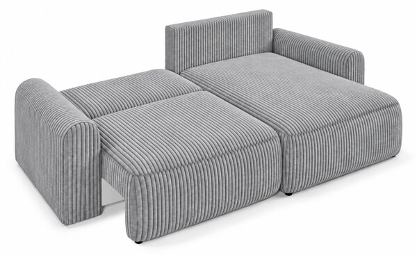 Razvlačna obostrana kutna garnitura NORDEN TILIA 250x140 cm, svijetlosiva