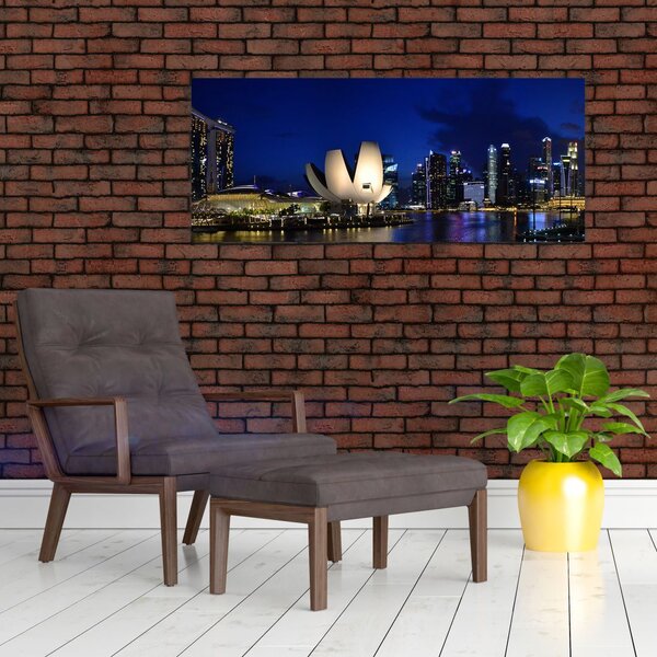Slika Singapura noću (120x50 cm)