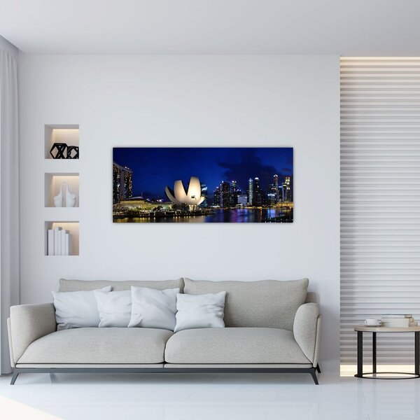 Slika Singapura noću (120x50 cm)