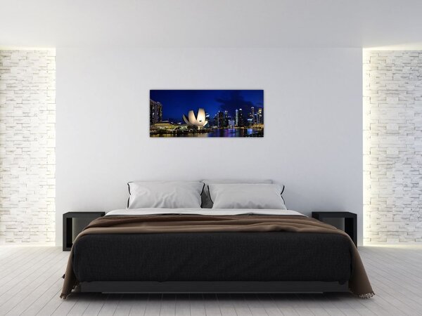 Slika Singapura noću (120x50 cm)
