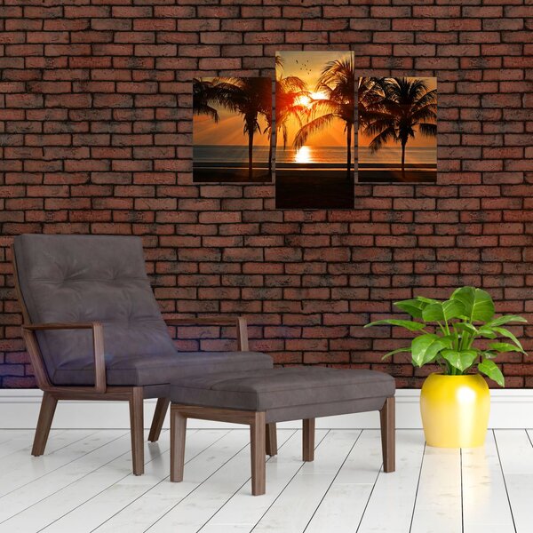 Slika palme pri zalasku sunca (90x60 cm)