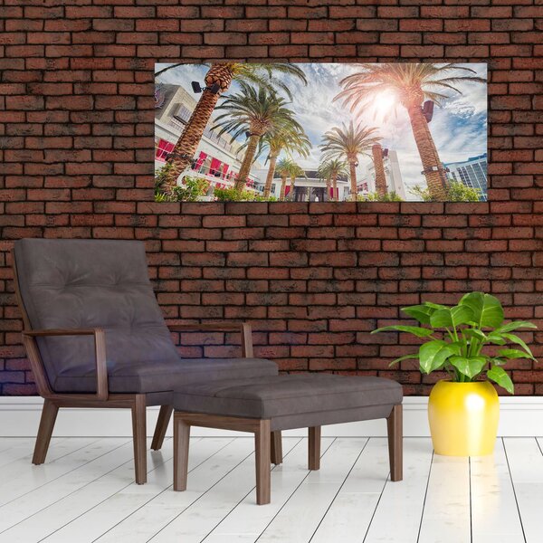 Slika - palme s bazenom (120x50 cm)