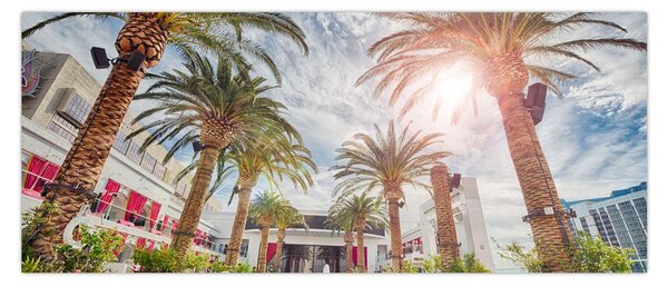 Slika - palme s bazenom (120x50 cm)