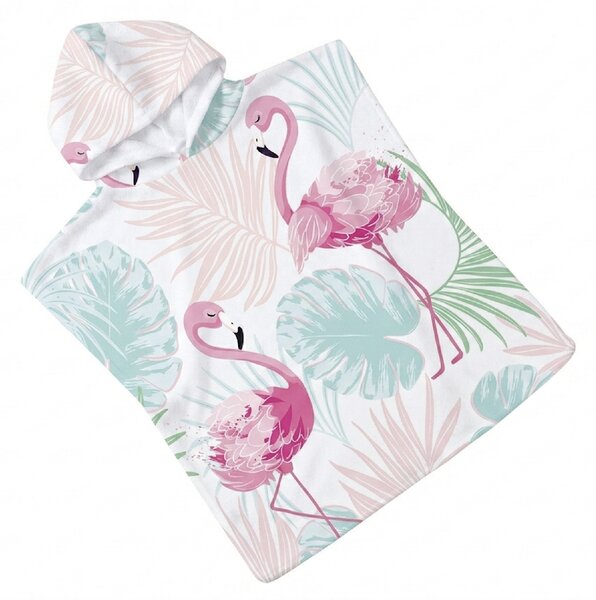 Dječji pončo FLAMINGO šareni 60x120 cm