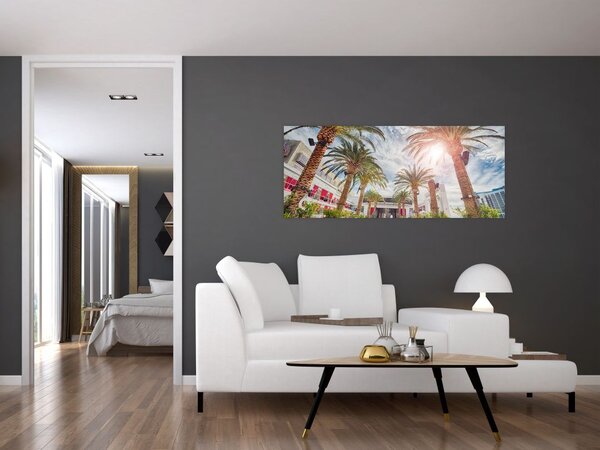 Slika - palme s bazenom (120x50 cm)