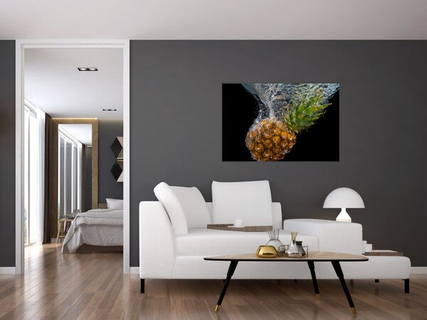 Slika ananasa u vodi (90x60 cm)