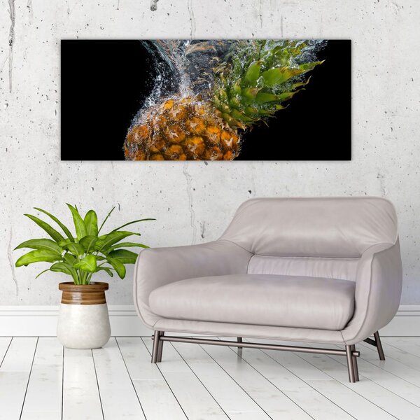 Slika ananasa u vodi (120x50 cm)