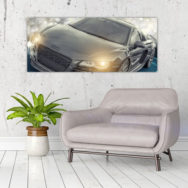 Slika automobila Audi - sivi (120x50 cm)