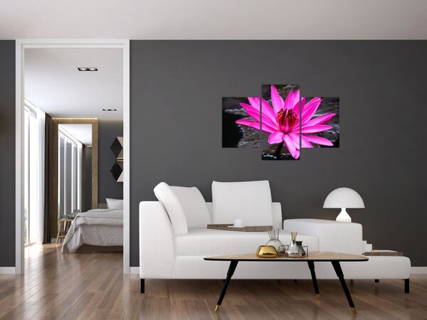 Slika - ružičasti cvijet (90x60 cm)