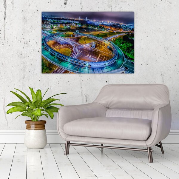 Slika - panorama noćnog grada (90x60 cm)