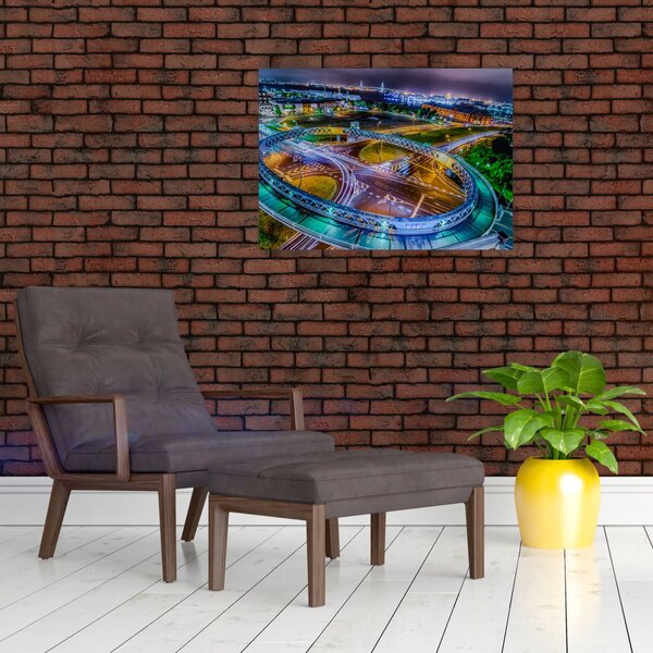 Slika - panorama noćnog grada (70x50 cm)