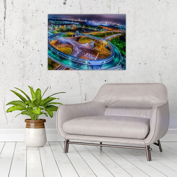 Slika - panorama noćnog grada (70x50 cm)